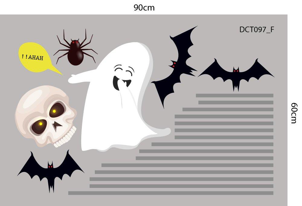 Combo Decal Trang Trí Halloween Bá Tước Dracula Và Xác Sống Hài Hước