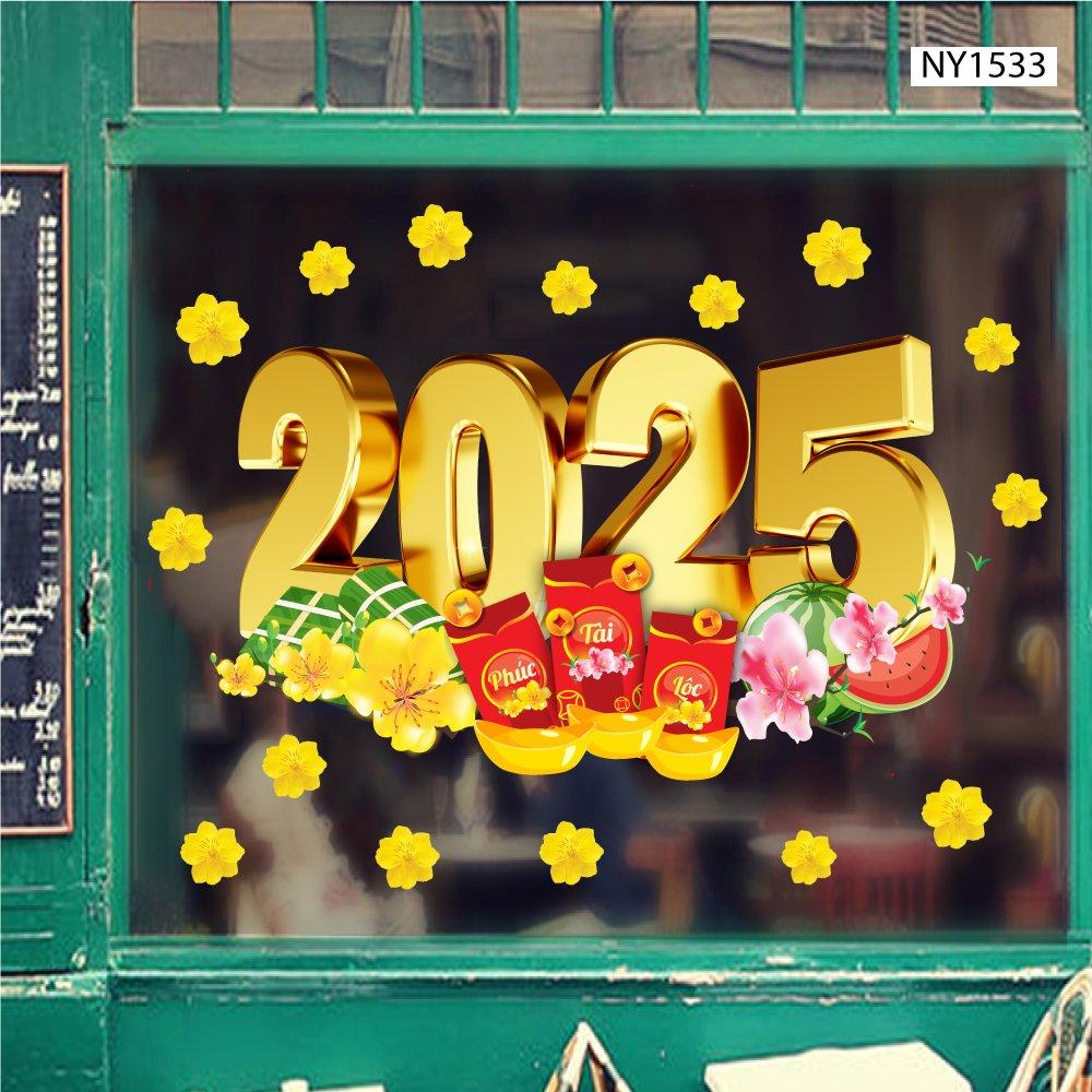 Decal Trang Trí Tết Ât Tỵ Phúc Tài Lộc 2025
