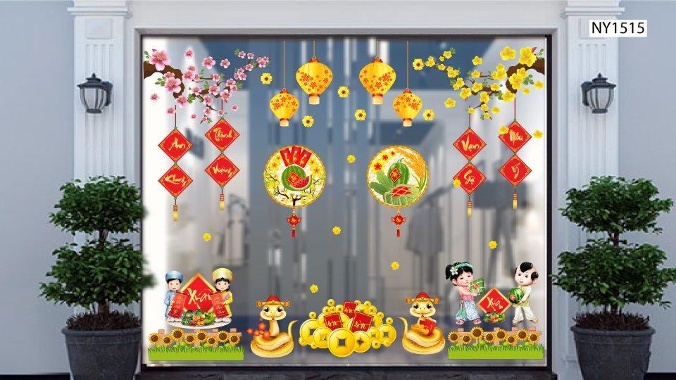 Combo Decal Trang Trí Tết An Khang Thịnh Vượng Vạn Sự Như Ý 2025