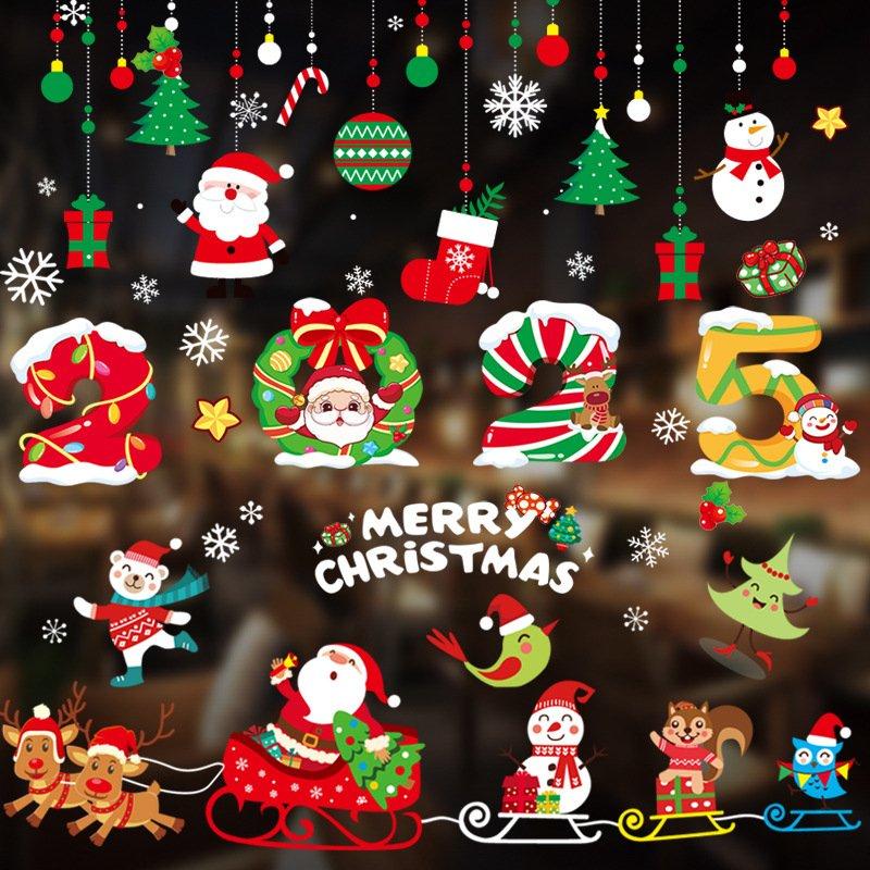 Decal tĩnh điện 2 mặt trang trí noel Giáng Sinh An Lành 2025