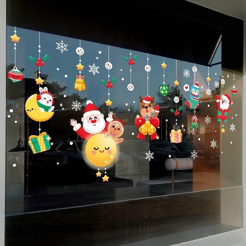 Combo decal tĩnh điện 2 mặt trang trí noel Giáng Sinh Ấm Áp 2025