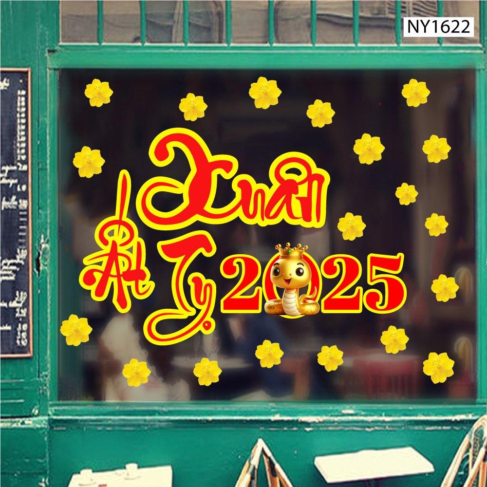 Decal Trang Trí Tết chào mừng xuân Ất Tỵ 2025