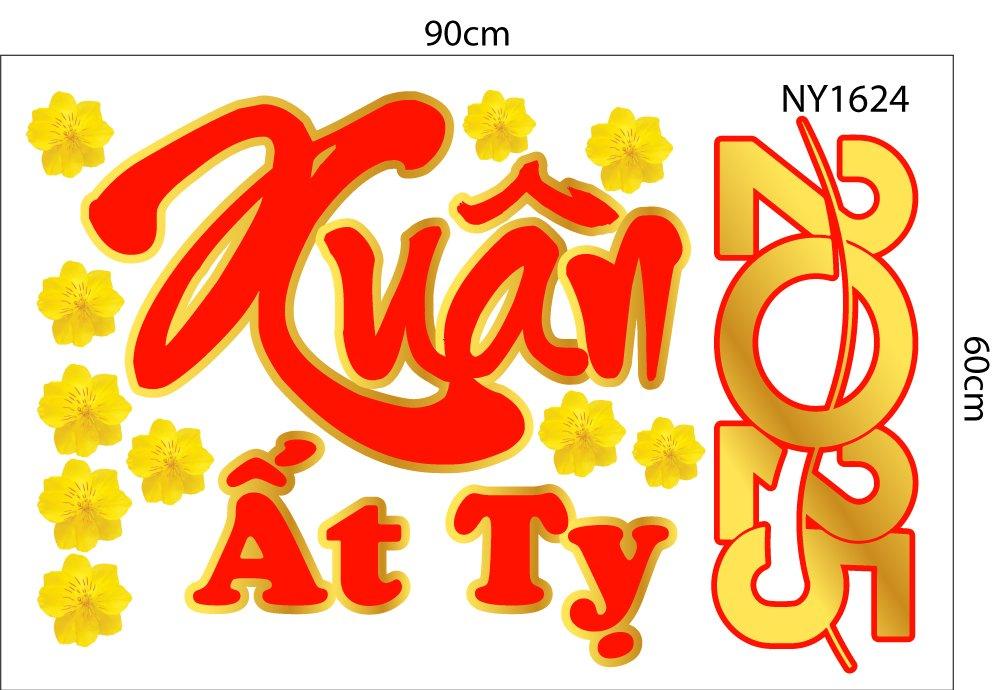 Decal Trang Trí Tết Ất Tỵ 2025