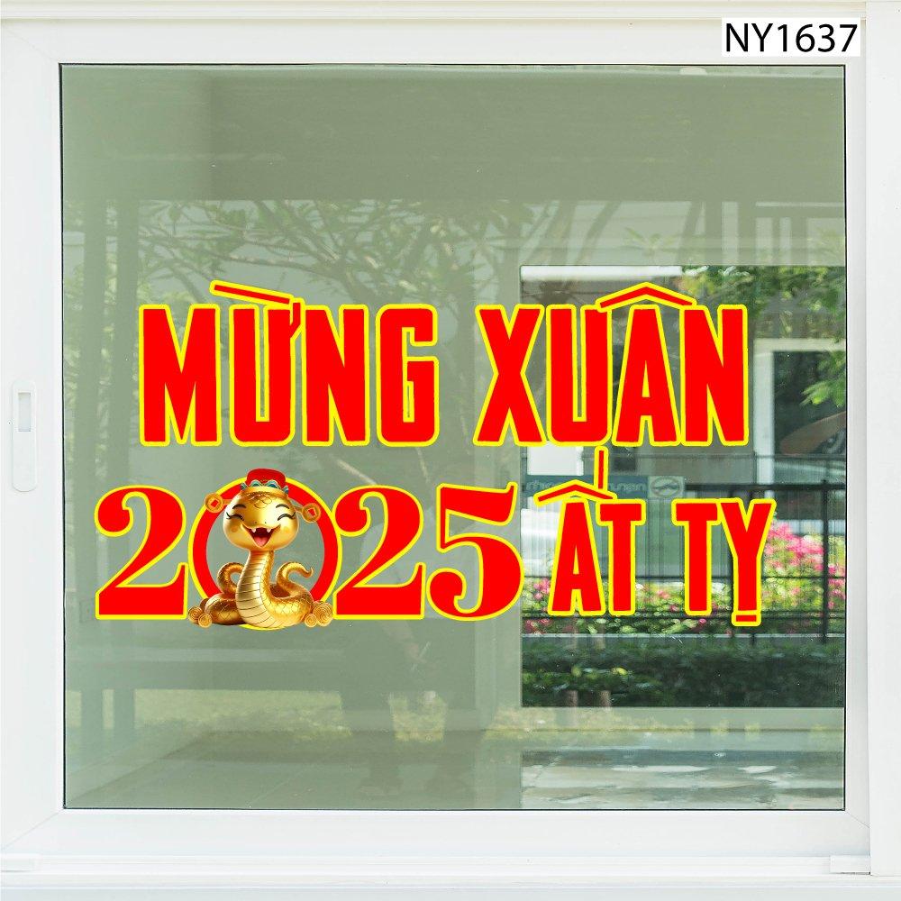 Decal Trang Trí Tết mừng xuân 2025 Ất Tỵ