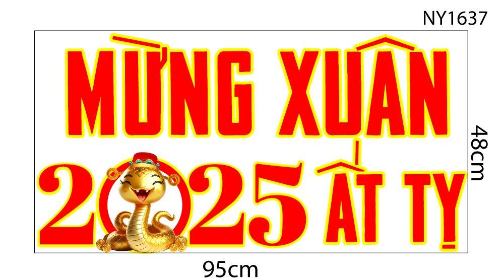 Decal Trang Trí Tết mừng xuân 2025 Ất Tỵ