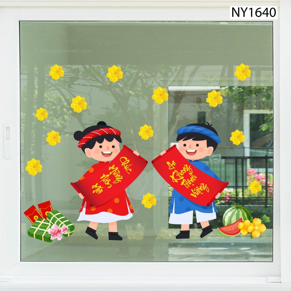 Decal Trang Trí Tết chúc mừng năm mới an khang thịnh vượng