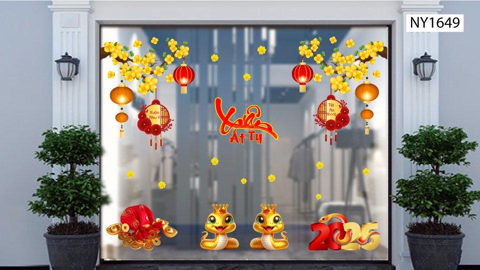 Combo Decal Trang Trí Tết Ất Tỵ Xuân Như Ý Tết An Khang