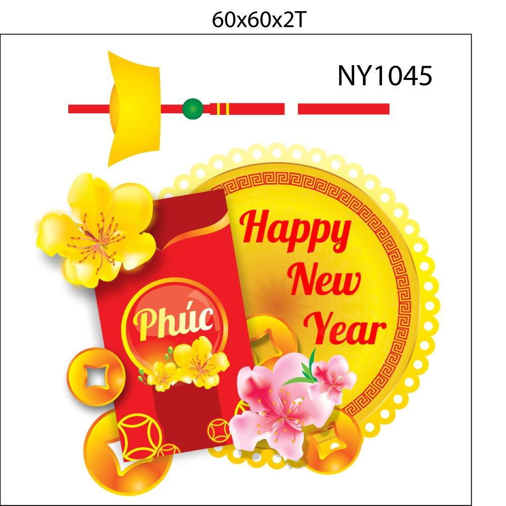 Combo Decal Trang Trí Tết Ất Tỵ Thần Tài mang lộc vào nhà