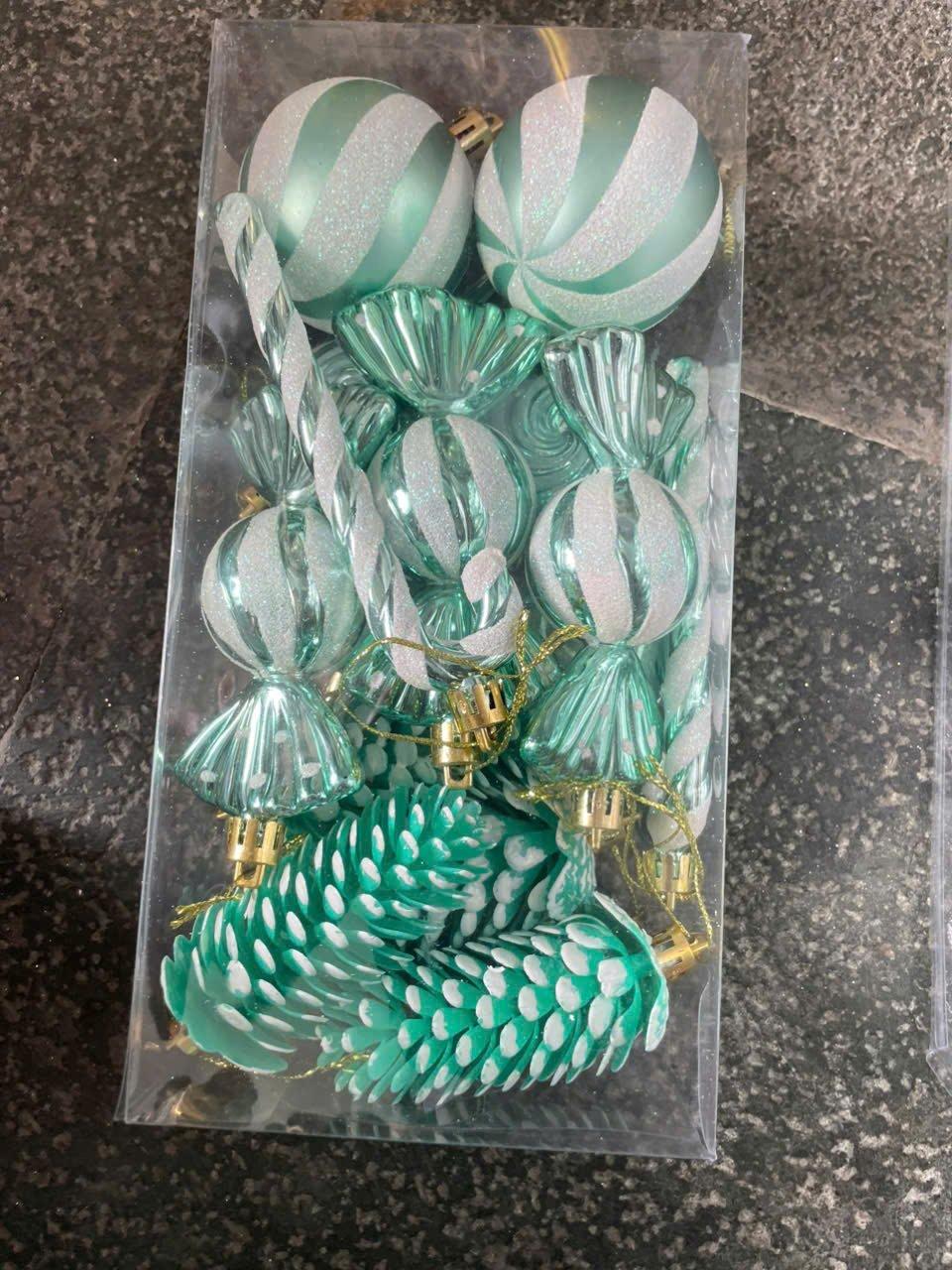 Hộp châu kẹo nhiều họa tiết treo trang trí noel
