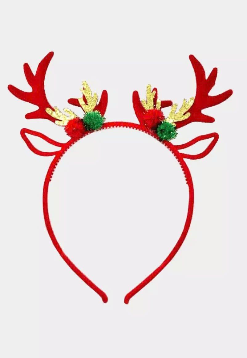 Băng đô sừng tuần lộc phụ kiện trang trí noel