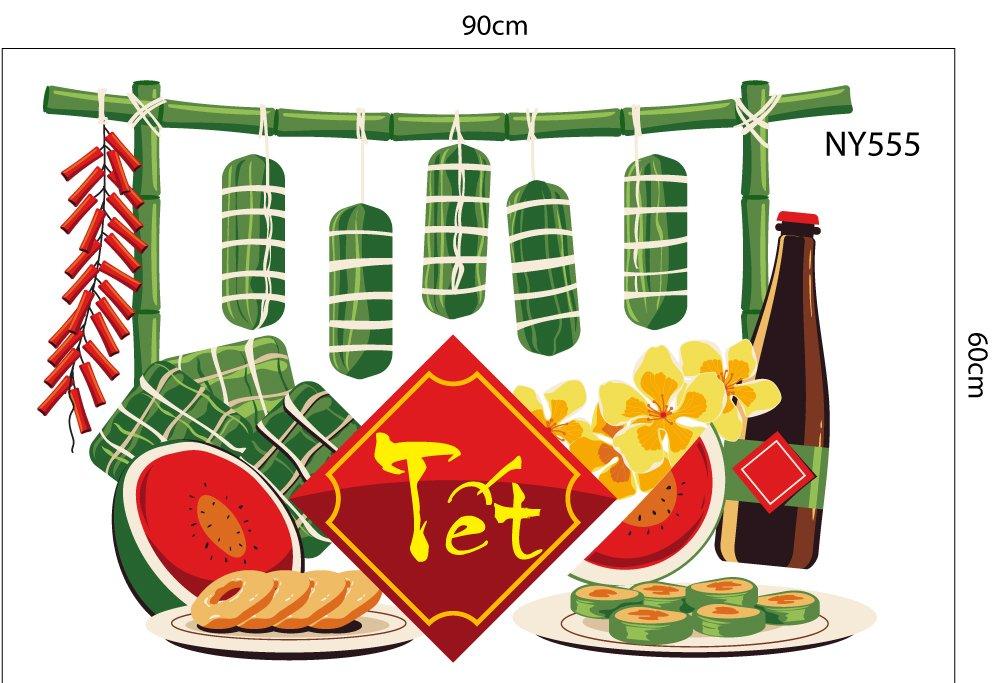 Combo Decal Trang Trí Tết Ất Tỵ gia đình sum vầy
