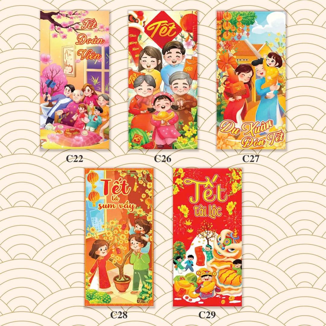 Combo 10 Bao Lì Xì Tết Thịnh Vượng