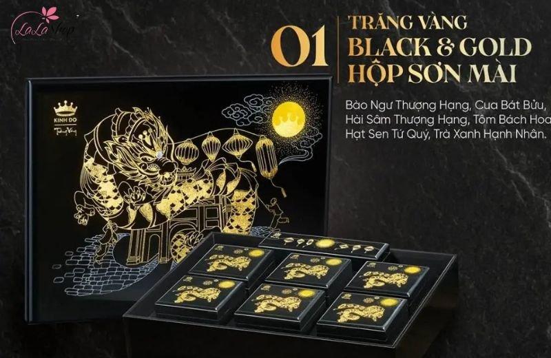 Hộp 4 bánh Kinh Đô Trăng Vàng Black & Gold Kim Cương