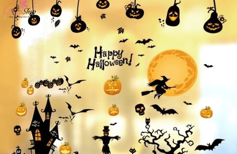 Decal halloween trang trí đa dạng, tiết kiệm 