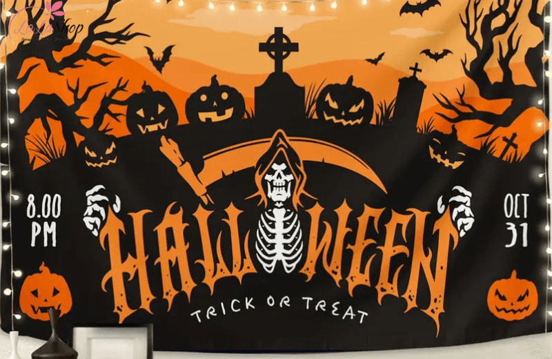 Tranh vải halloween - giải pháp trang trí tiện lợi, nhanh gọn