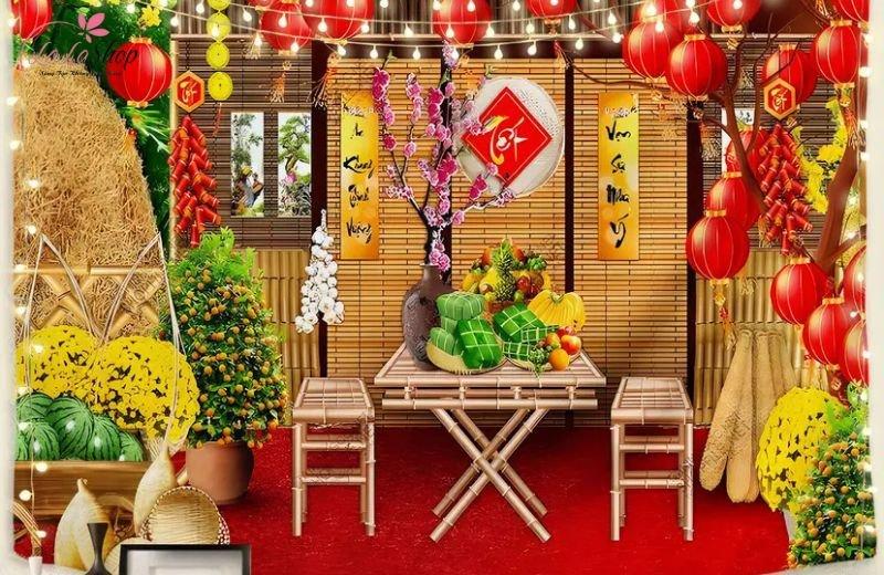  Tranh vải mềm mại – điểm xuyết nét xuân truyền thống.