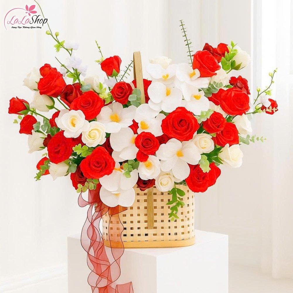 Chậu Hoa Sáp Thơm Tone Vàng Rực Rỡ Mix Nhiều Loại Hoa Món Quà Ý Nghĩa