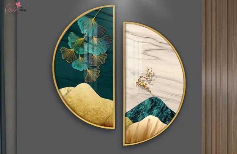 Tranh tráng gương bán nguyệt 