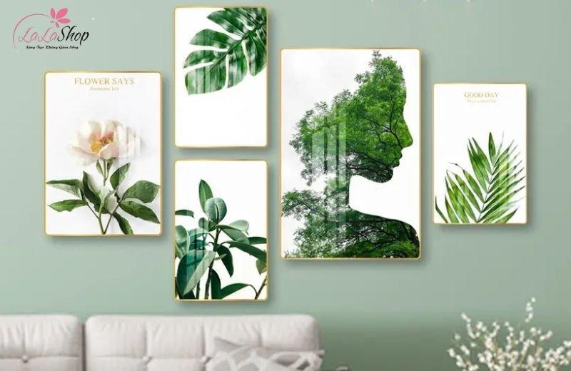 tranh hoa lá - mang thiện nhiên vào không gian sống 