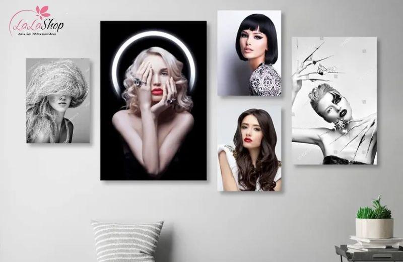 tranh tiệm tóc - phong cách riêng cho mỗi salon