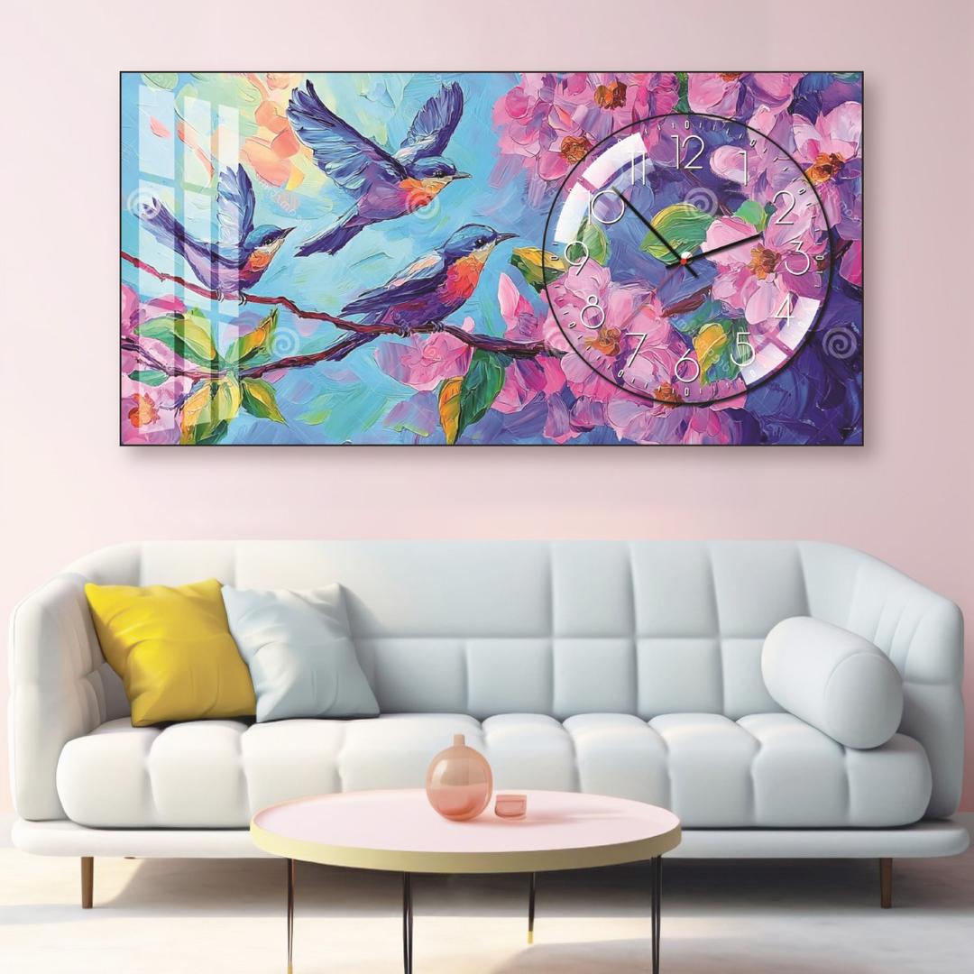 Tranh Đồng Hồ Nổi 3D Tráng Gương Nhiều Mẫu Độc Đáo Kết Hợp Decor Trang Trí Và Xem Giờ