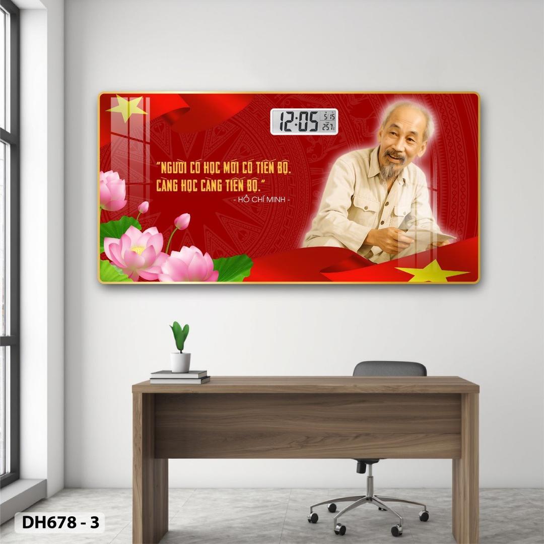 Tranh Đồng Hồ Điện Tử Treo Tường Chân Dung Những Nhà Lãnh Tụ Vĩ Đại