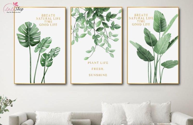 Tranh lá cây nhiệt đới