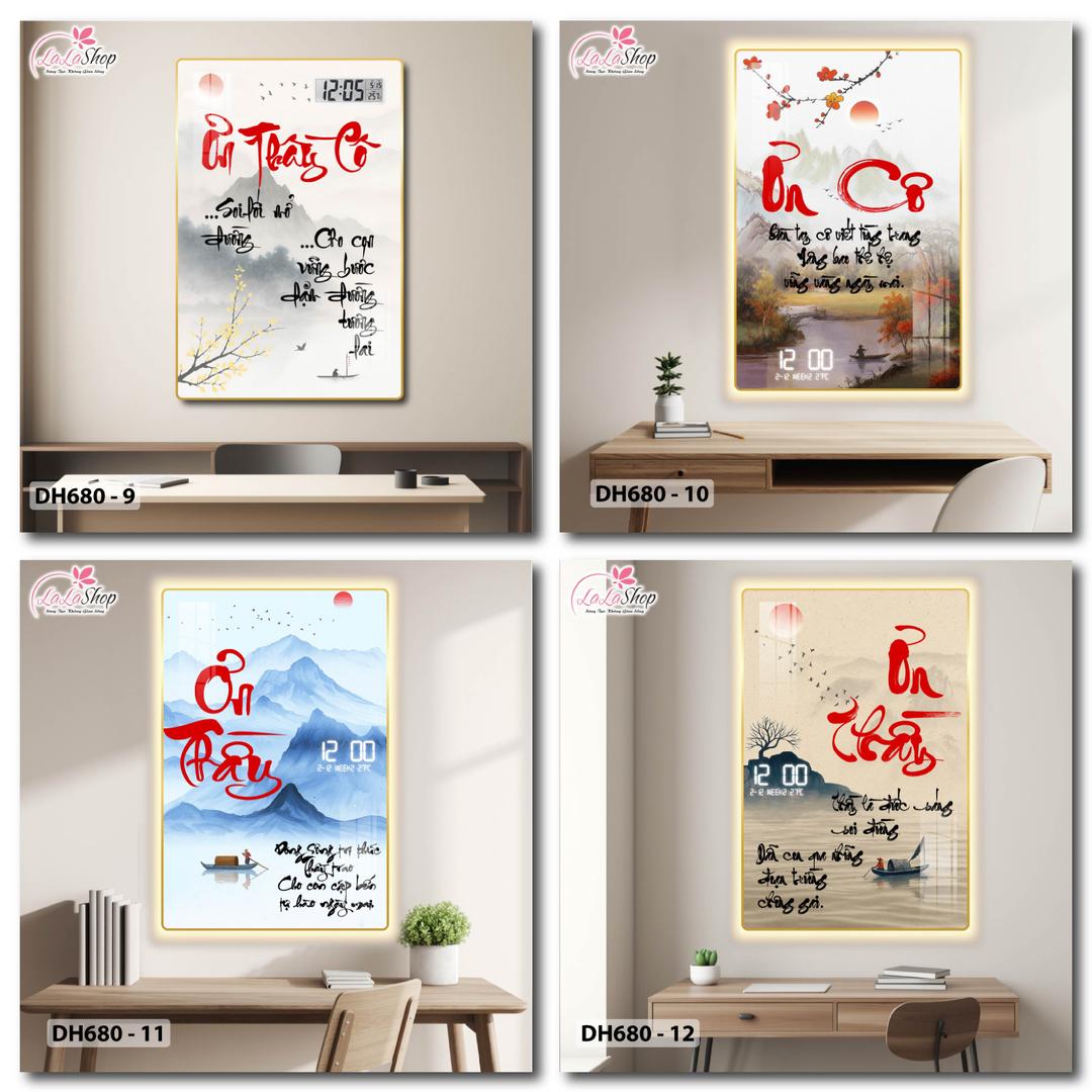 Tranh Đồng Hồ Điện Tử Pha Lê Treo Tường Tặng Thầy Cô Món Quà Kỷ Niệm Ý Nghĩa