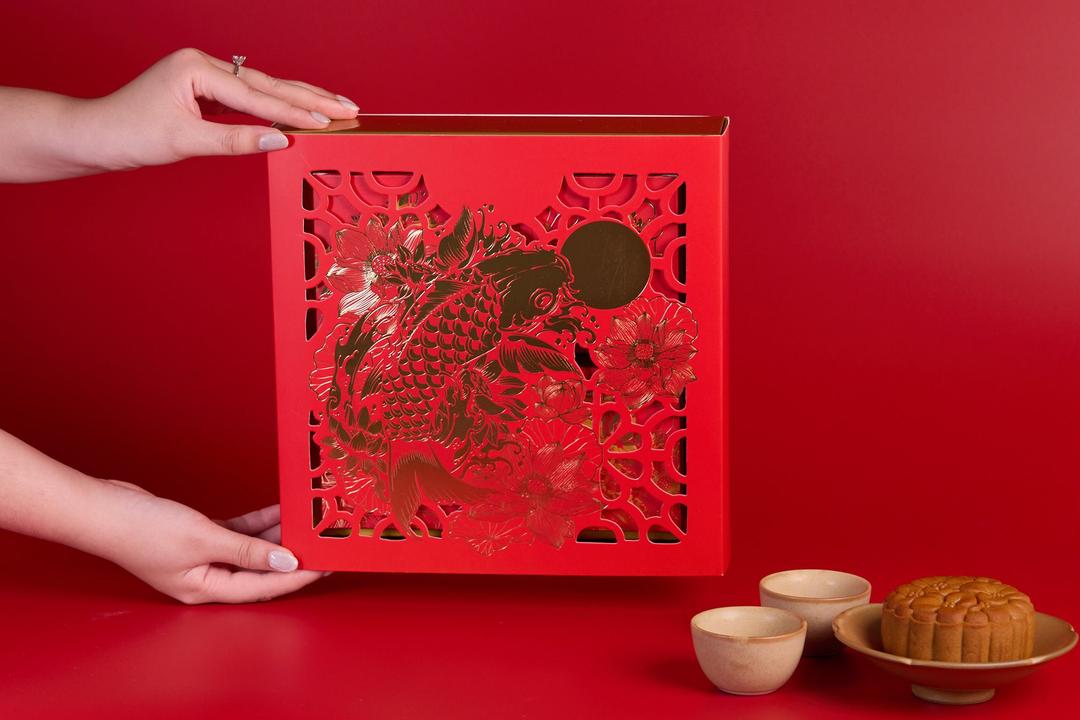 Hộp 4 Bánh Trung Thu Tân Dân Lợi Ngư Hoa Minh Nguyệt