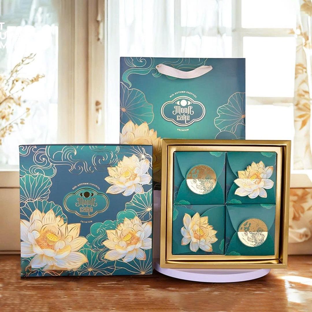 Hộp 4 Bánh Trung Thu Bạch Liên Tân Dân Lợi