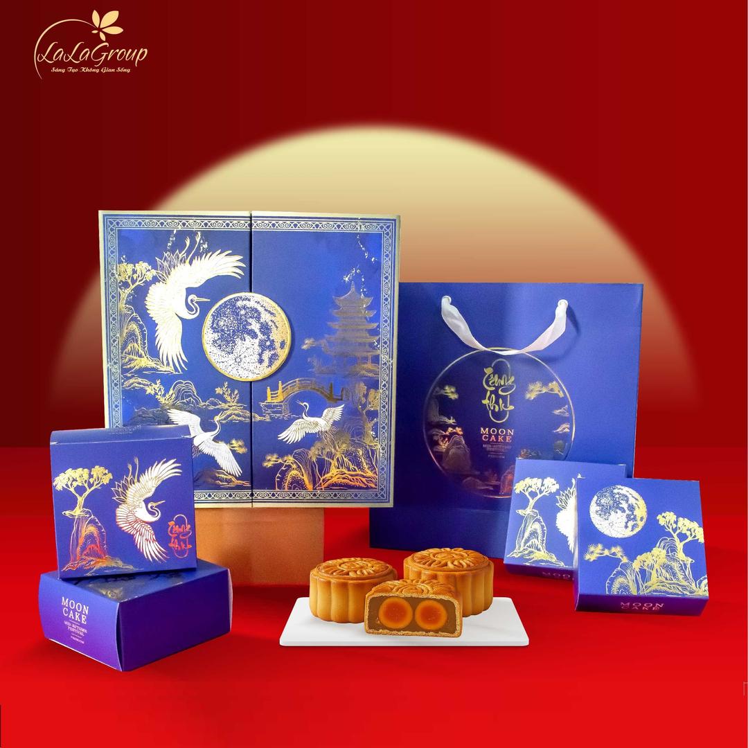 Hộp 4 Bánh Trung Thu Tân Dân Lợi Thiên Hạc Minh Nguyệt
