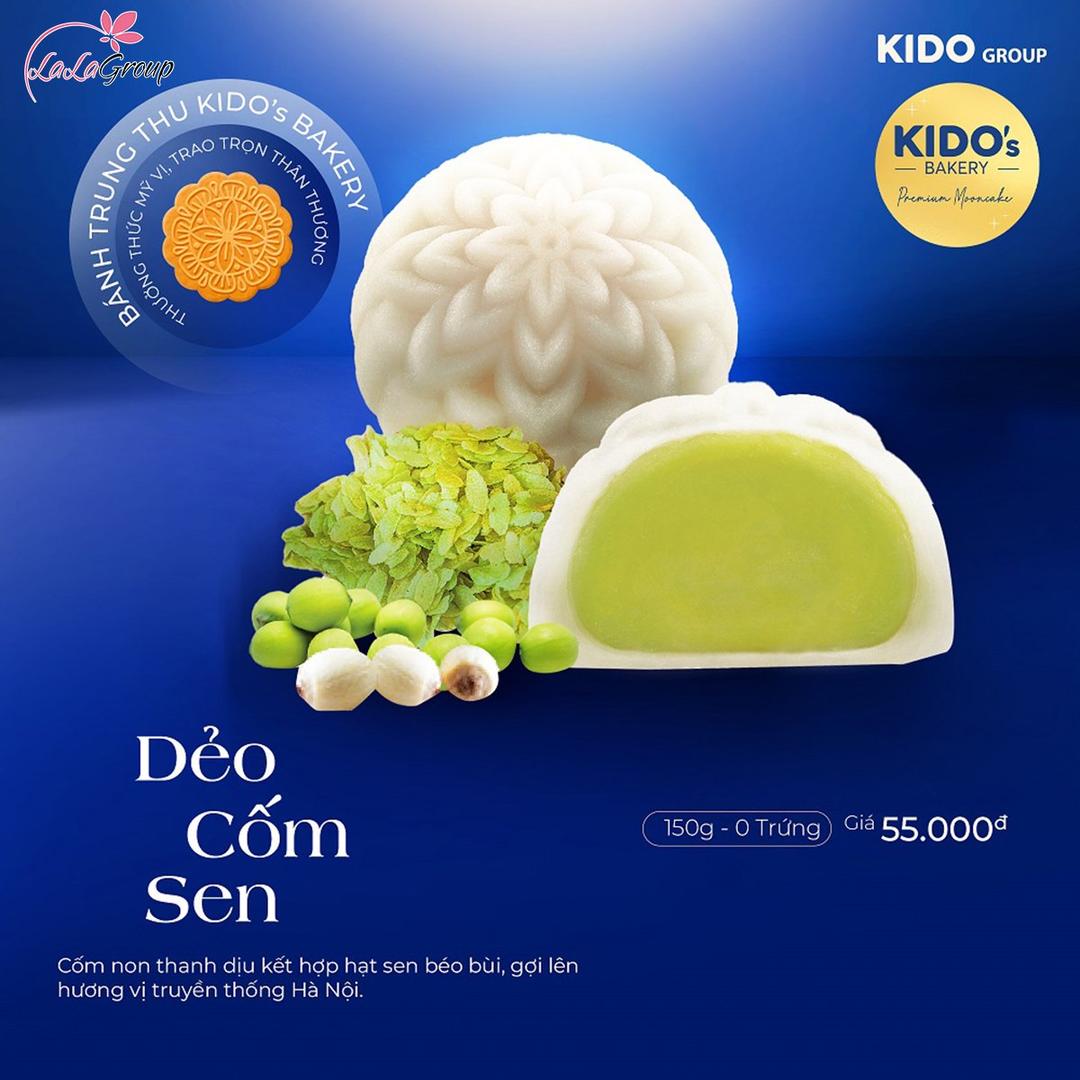 Bánh Trung Thu Kido Dẻo Cốm Sen 0 trứng 150gr (DCS)