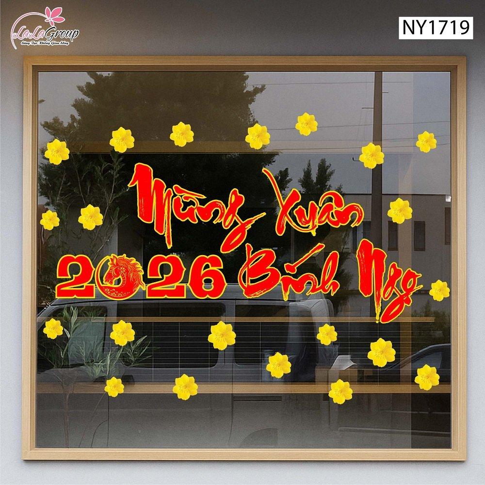 Decal Trang Trí Tết Mừng Xuân Bính Ngọ 2026