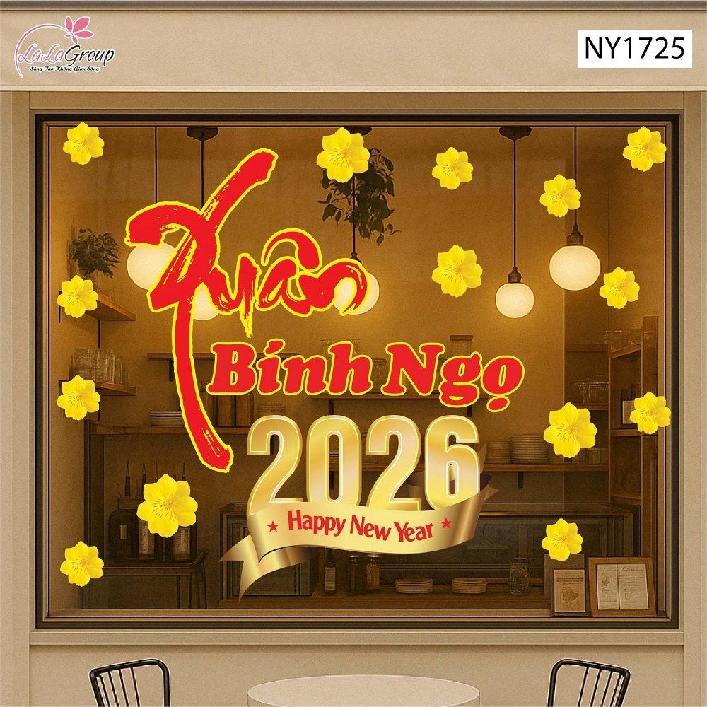 Decal Trang Trí Tết Xuân Bính Ngọ 2026