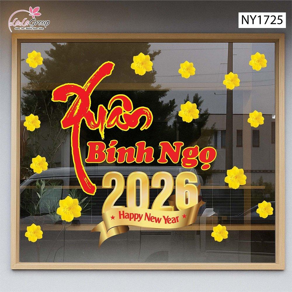 Decal Trang Trí Tết Xuân Bính Ngọ 2026