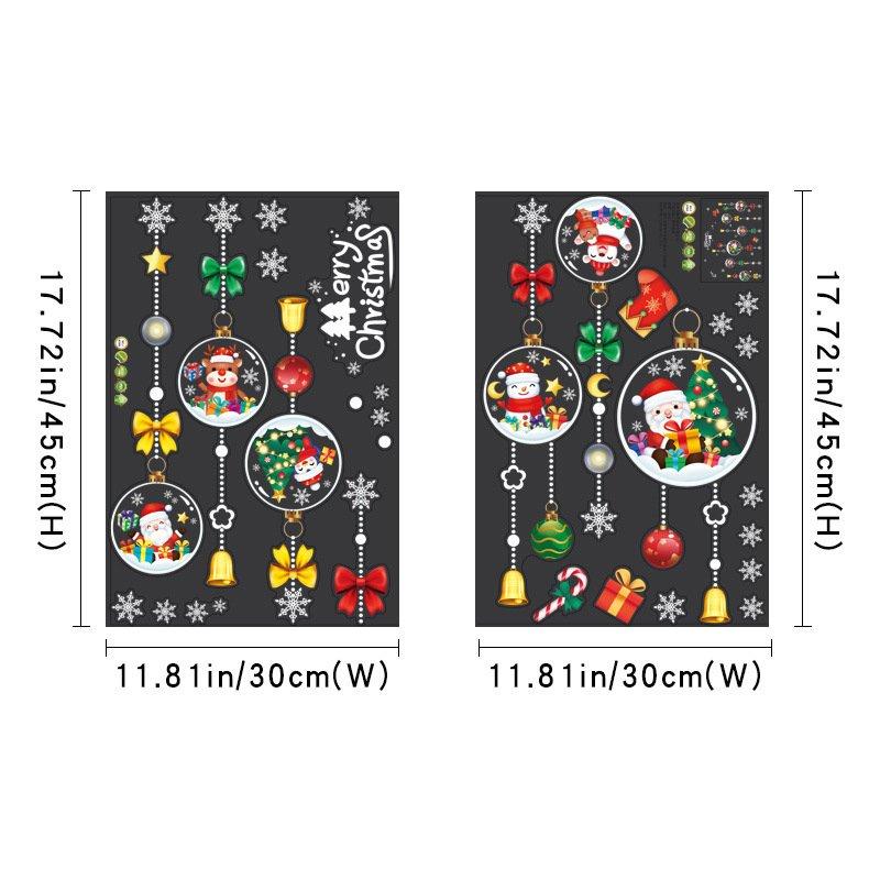 Decal Trang Trí Noel Dây Treo Ông Già Noel Và Tuần Lộc