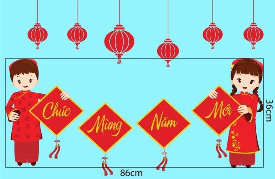 Combo Decal Trang Trí Cửa Kính Ngày Tết 36