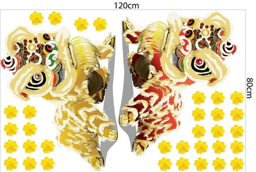 Combo Decal Trang Trí Tết Xuân Ất Tỵ 2025 Vạn Sự Như Ý