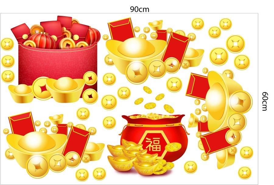 Combo Decal Trang Trí Tết Én Vàng Đón Xuân Ất Tỵ 2025