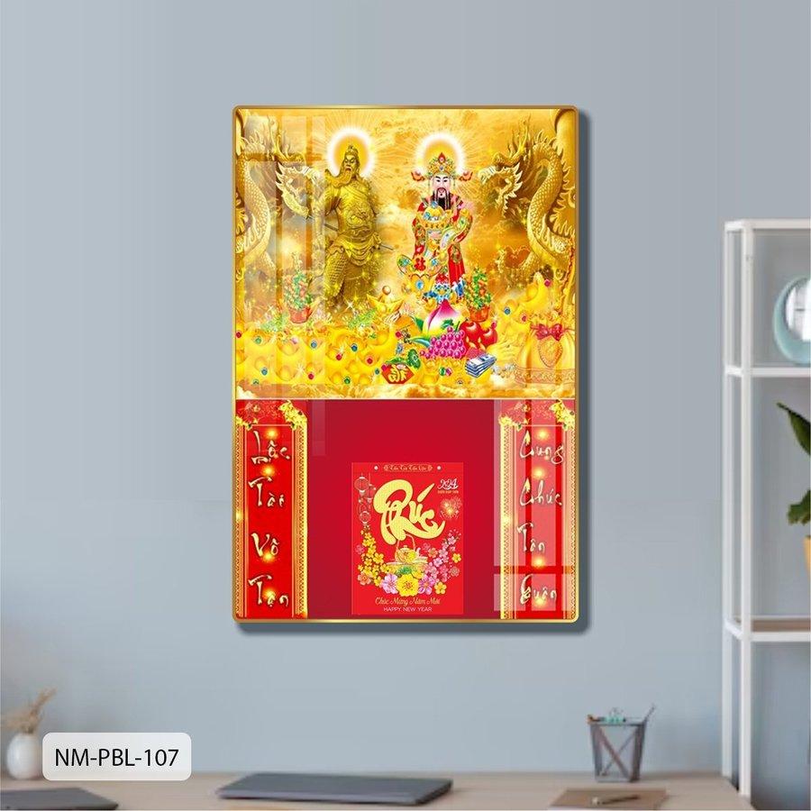 Lịch Tết Tranh Tráng Gương Treo Tường Thần Tài mẫu 1 2025
