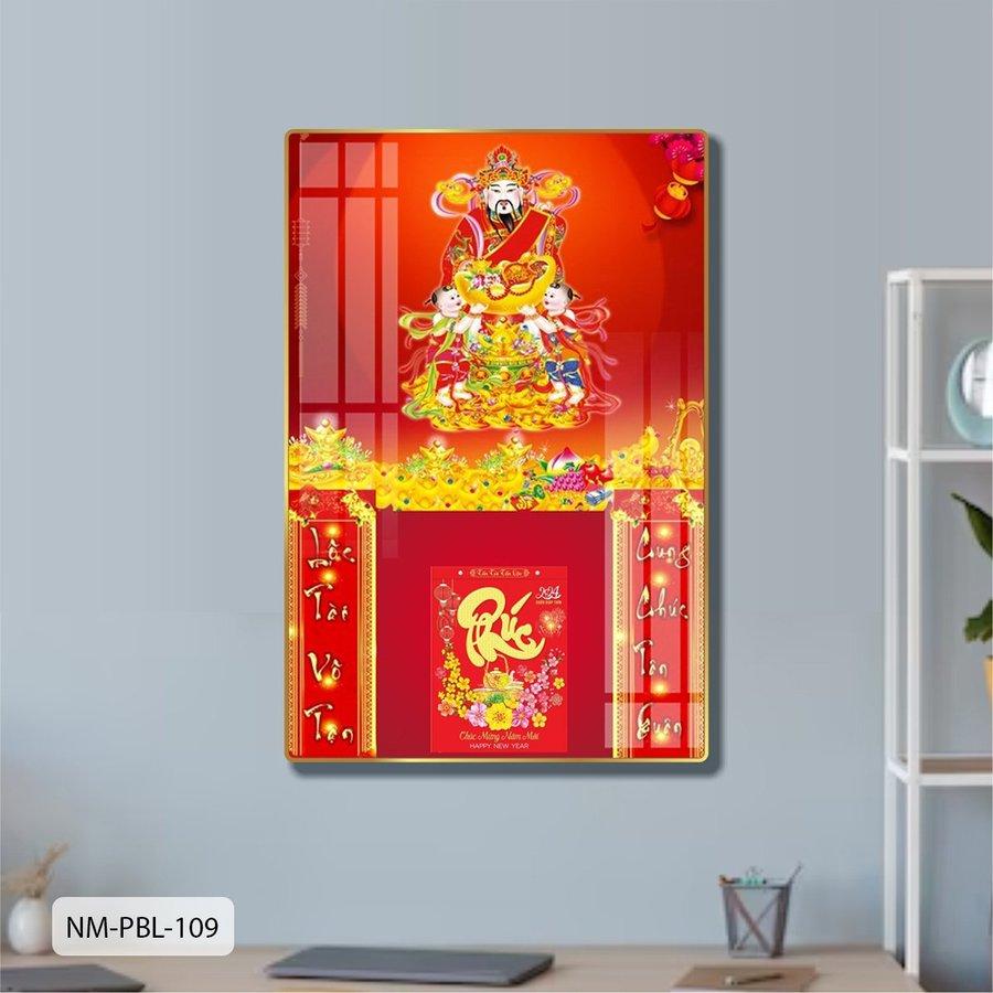 Lịch Tết Tranh Tráng Gương Treo Tường Thần Tài mẫu 2 2025