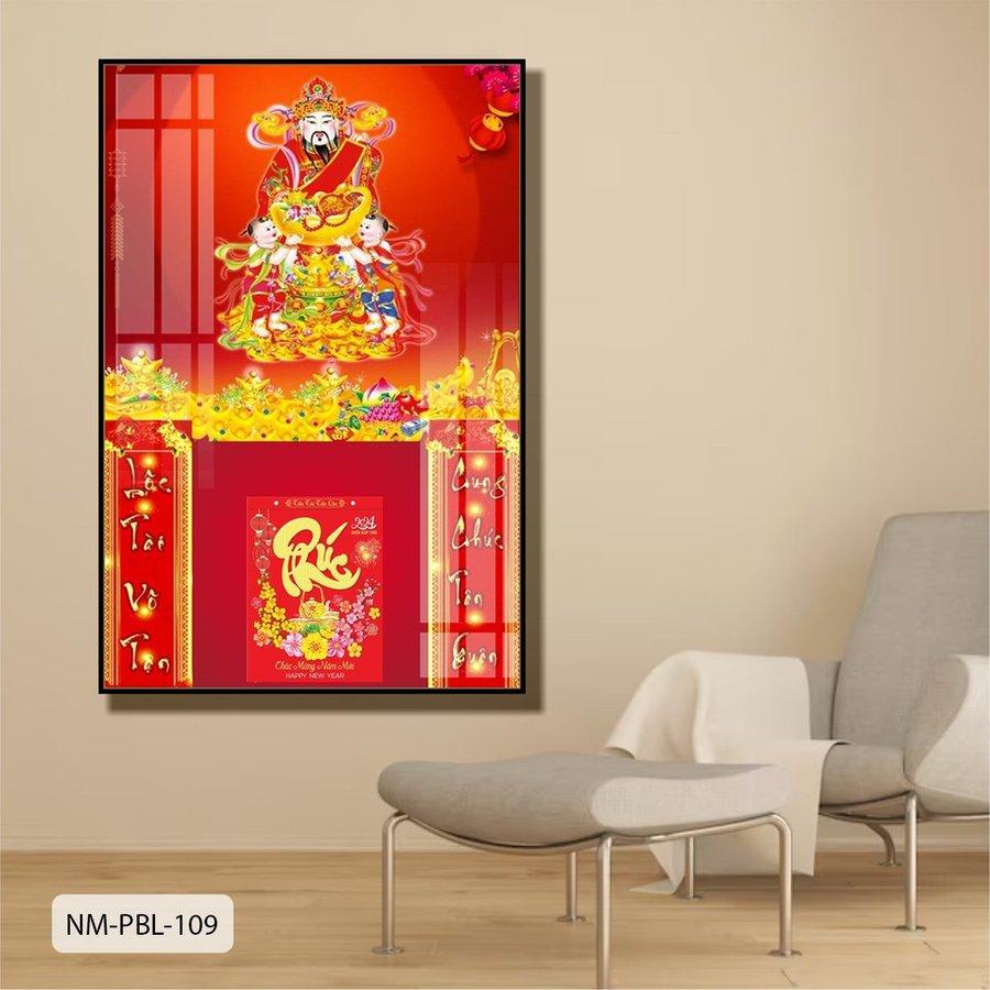 Lịch Tết Tranh Tráng Gương Treo Tường Thần Tài mẫu 2 2025
