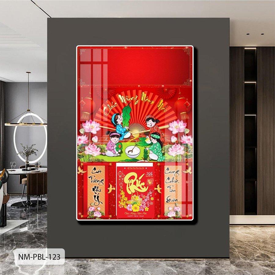 Lịch Tết Tranh Tráng Gương Treo Tường Gia Đình Sum Vầy Đón Xuân Sang