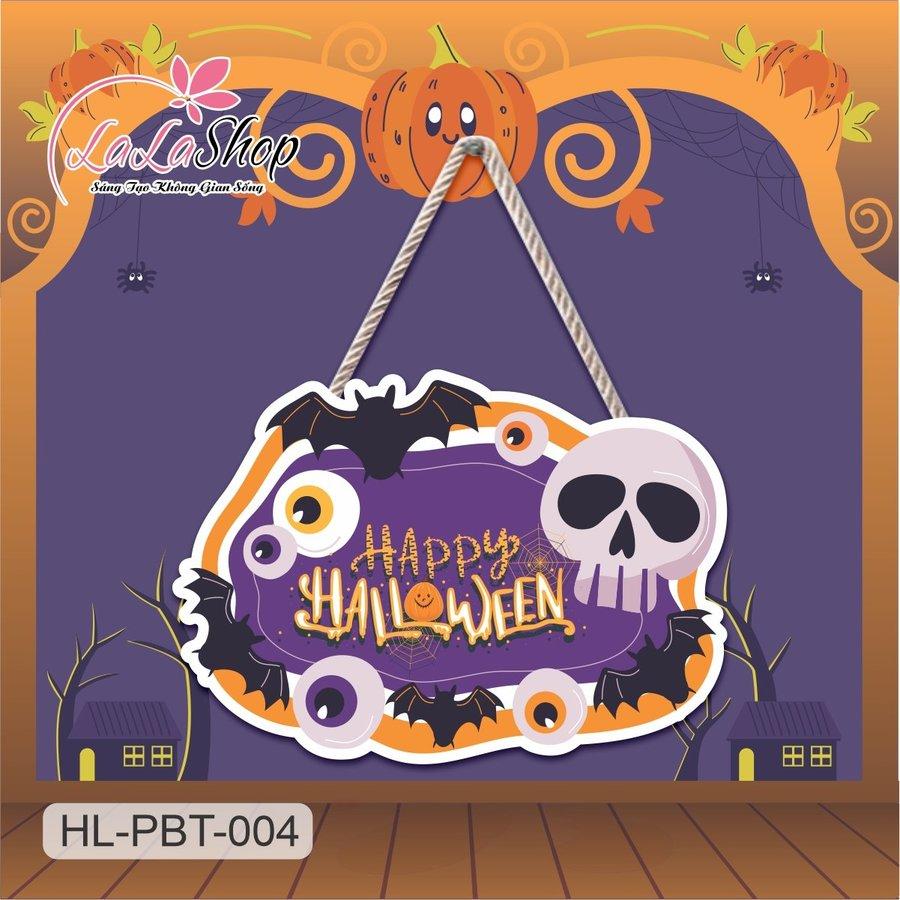 Bảng Treo Cửa Trang Trí Halloween Hình Con Dơi 50x35cm