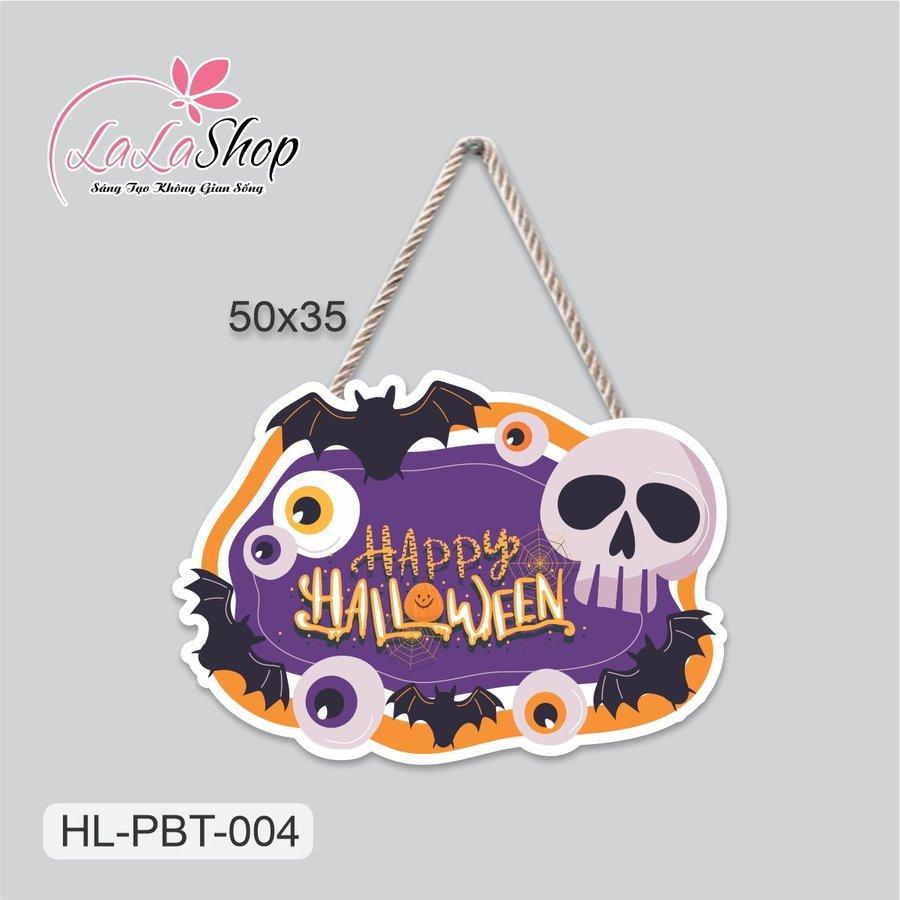 Bảng Treo Cửa Trang Trí Halloween Hình Con Dơi 50x35cm