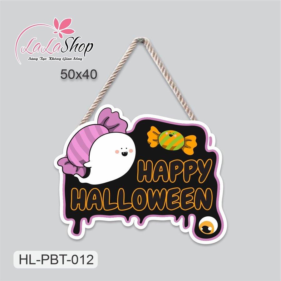 Bảng Treo Cửa Trang Trí Halloween Hình Cục Kẹo 50x40cm