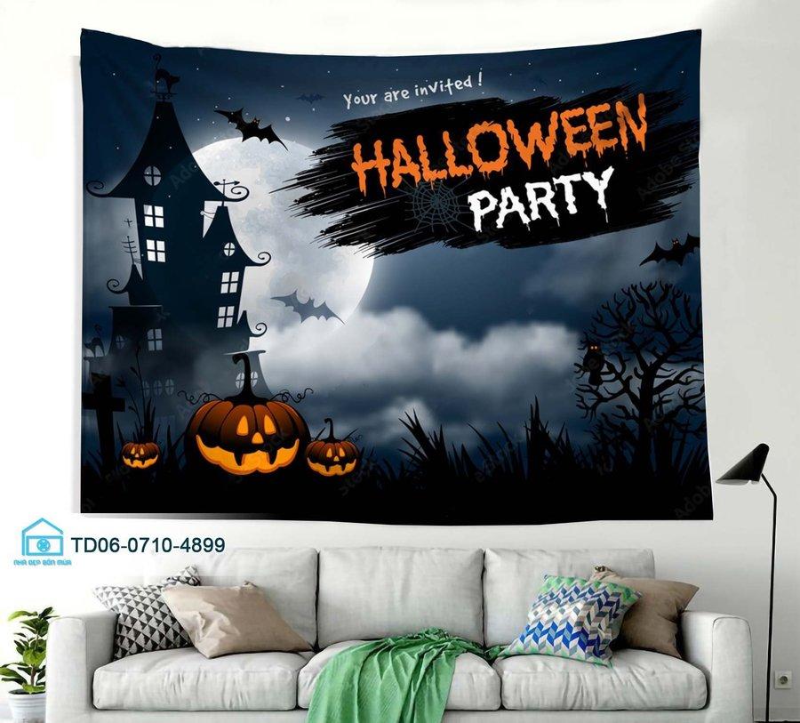 Tranh Vải Halloween Treo Tường Happy Halloween You Are Invited