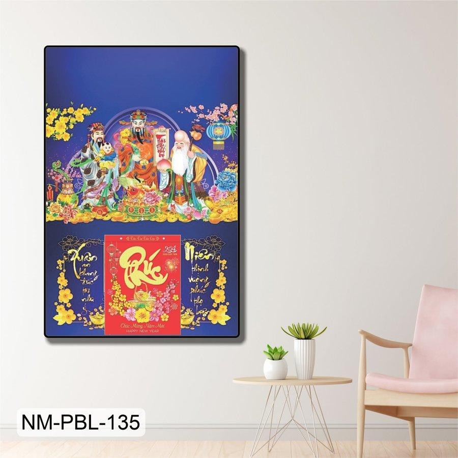 Lịch Tết Tranh Tráng Gương Treo Tường Thần Tài Mẫu 6 2025