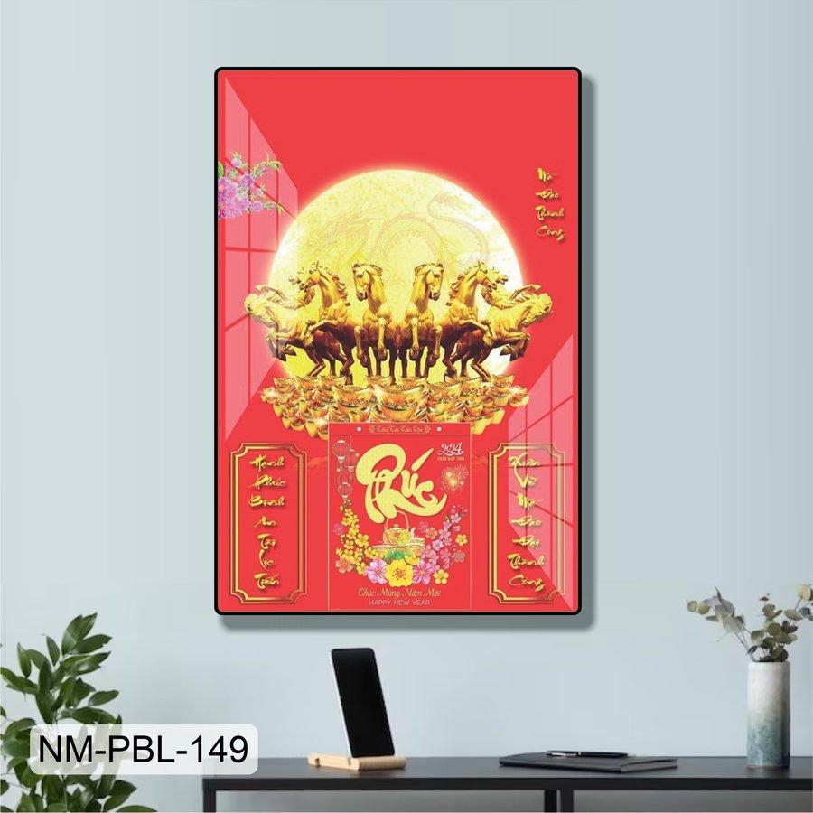Lịch Tết Tranh Tráng Gương Treo Tường Mã Đáo Thành Công Mẫu 3 2025
