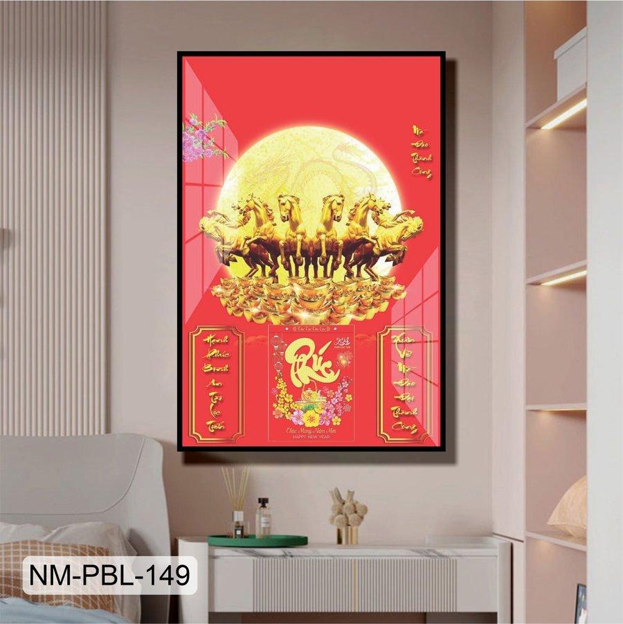 Lịch Tết Tranh Tráng Gương Treo Tường Mã Đáo Thành Công Mẫu 3 2025